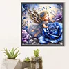 (45*45cm)Angel Blue Rose - Round Partial AB Drill Diamond Painting