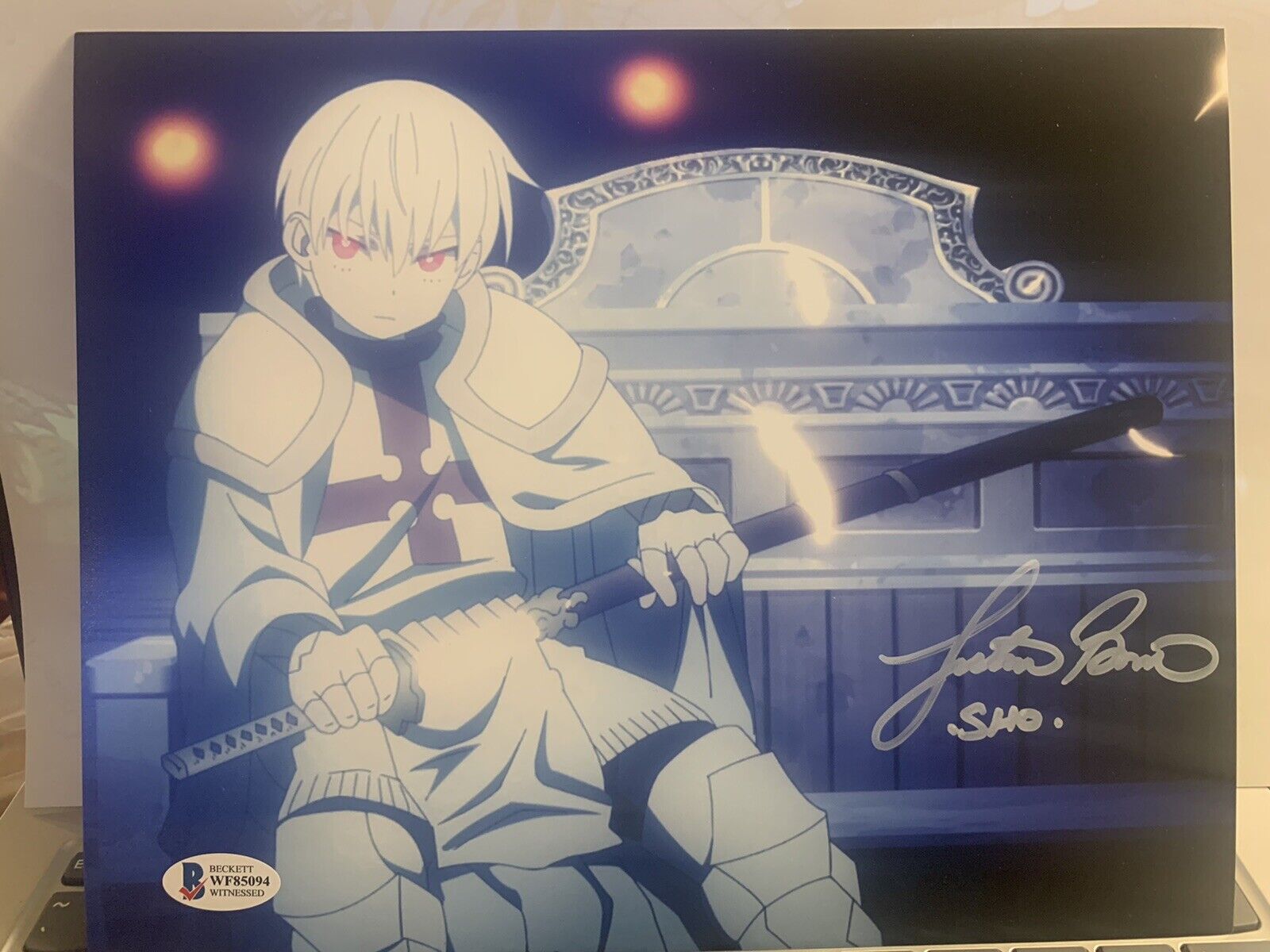 JUSTIN BRINER SIGNED 8x10 Photo Poster painting Sho Kusakabe Fire Force Beckett COA D1