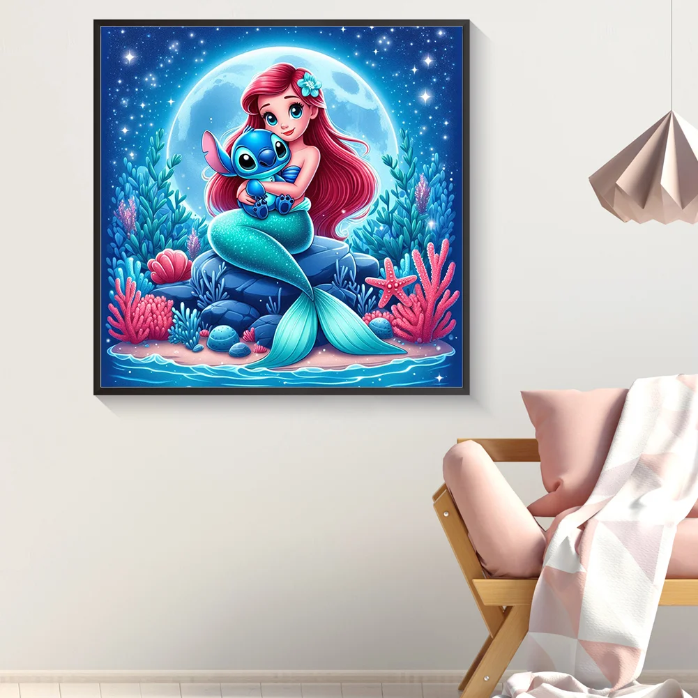 Diamond Painting - Full Round Drill - Princess Ariel Stitch(Canvas|40*40cm)