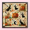 Patchwork Pumpkin Witch-11CT Stamped Cross Stitch 45*45cm/17.72*17.72in