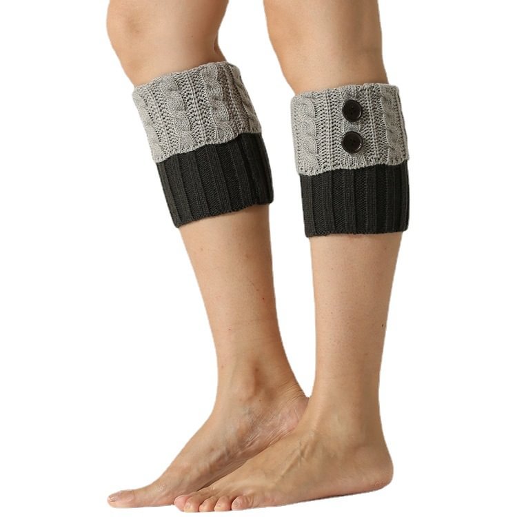 Letclo™ New Buckle Knitted Leg Warmers/Socks letclo Letclo