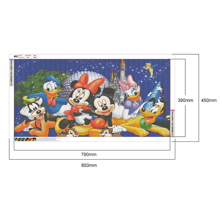 6pcs Coasters Mickey Mouse Diamond Painting