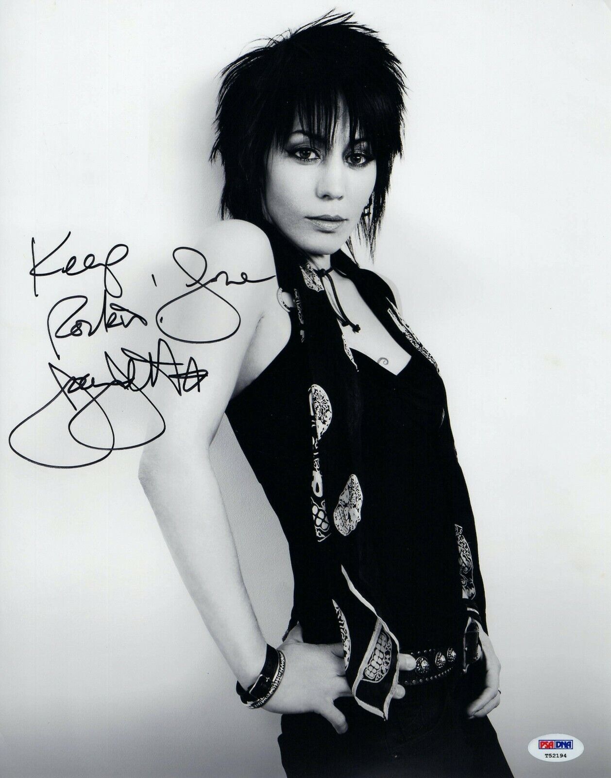 JOAN JETT SIGNED AUTOGRAPH 11X14 Photo Poster painting & THE BLACKHEARTS, I LOVE ROCK N ROLL PSA