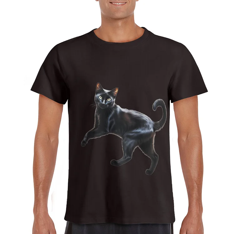 Men's Shirt Black Cat