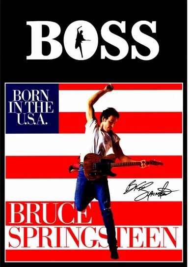 BRUCE SPRINGSTEEN - ALBUM COVER - BORN IN THE USA - SIGNED Photo Poster painting POSTER INSERT