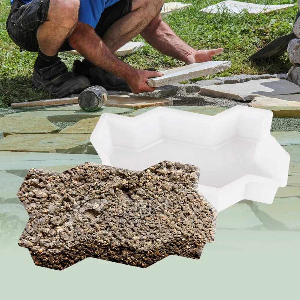 Garden Pavement Mold DIY Manually Propylene Paving Concrete Mould (Wave)