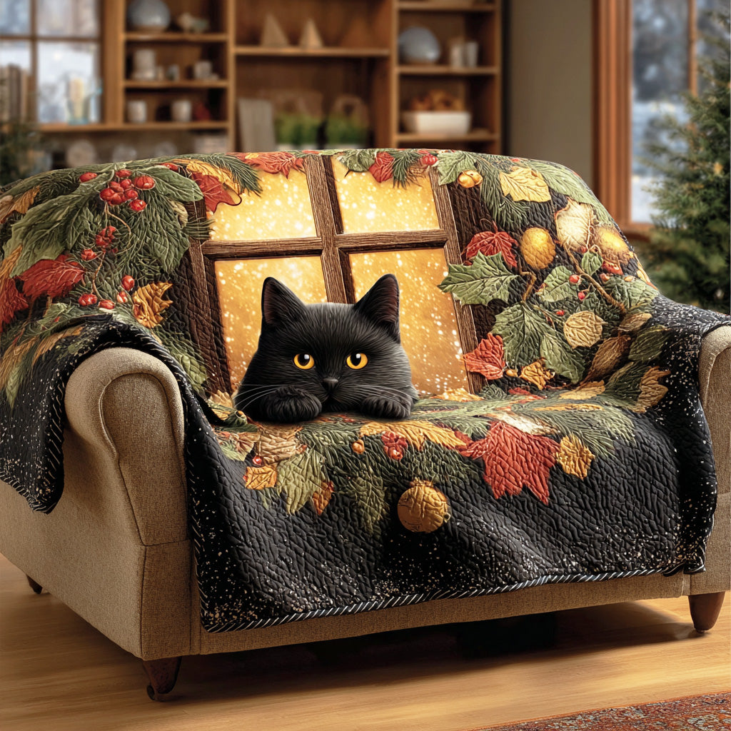 Whiskers in Snow Quilted Sofa Cover NCU0TD1391 everthome