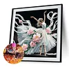 Diamond Painting-DIY Crystal Rhinestone White-dressed Dancing Girl(Box Packaging)