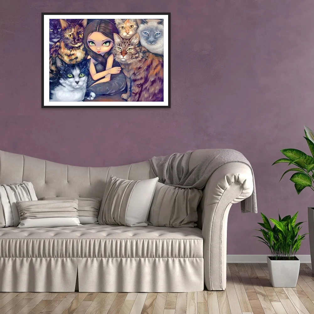 Full Round Diamond Painting 40*30cm - Big Eyes Doll