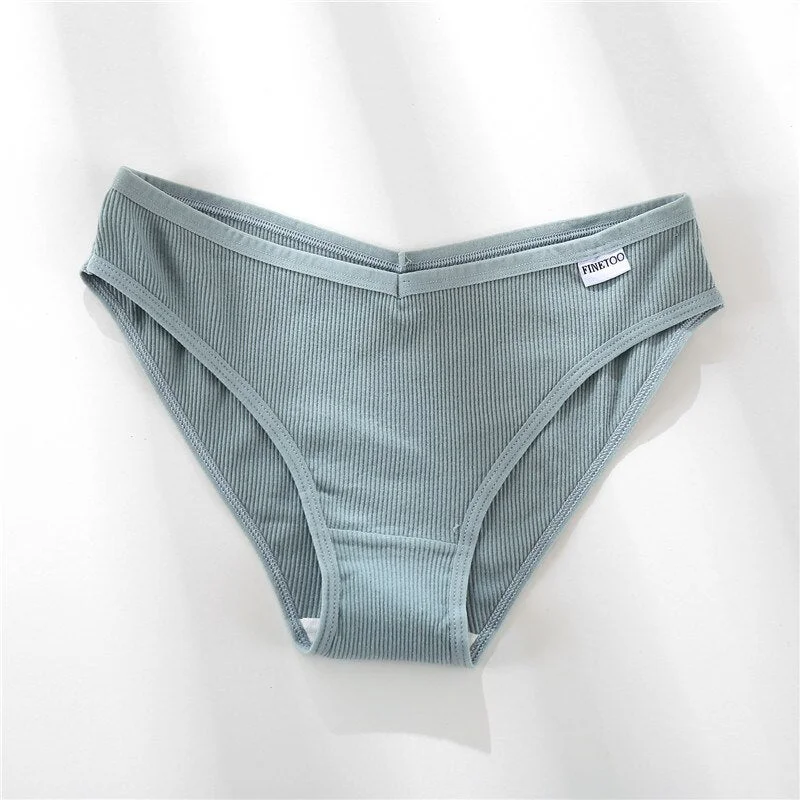 FINETOO Women Cotton Panties M-XL Cheekie Underpants Ladies Underwear Comfortable Briefs Soft Panty Female Lingerie 6 Colors New