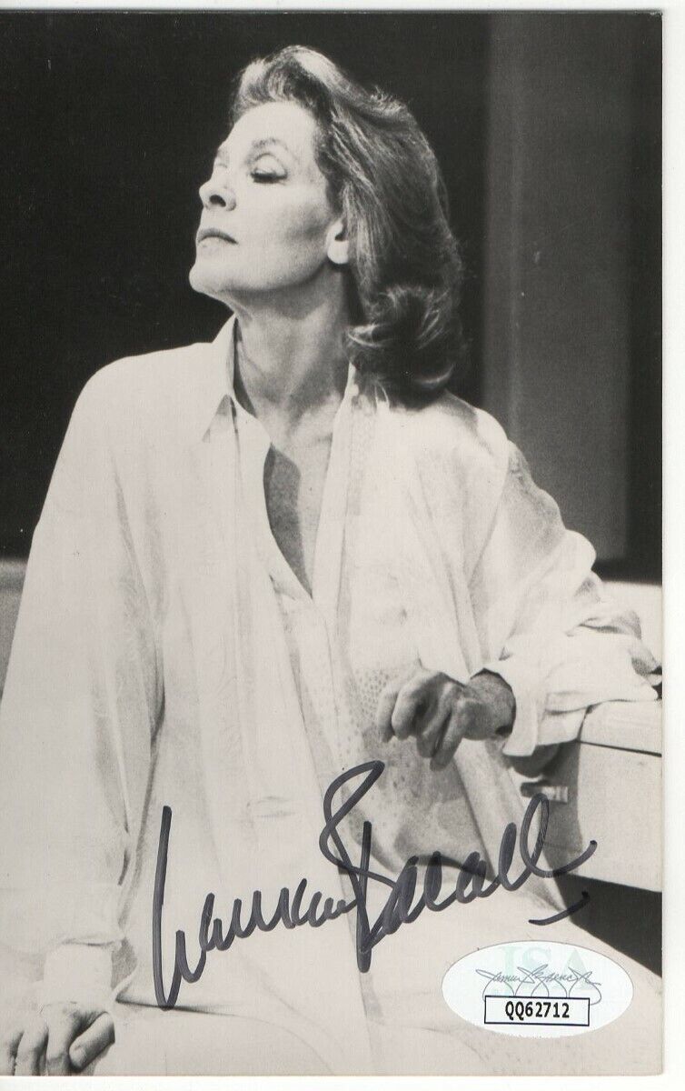 Lauren Bacall Signed Autographed Small Photo Poster painting Legendary Actress JSA QQ62712