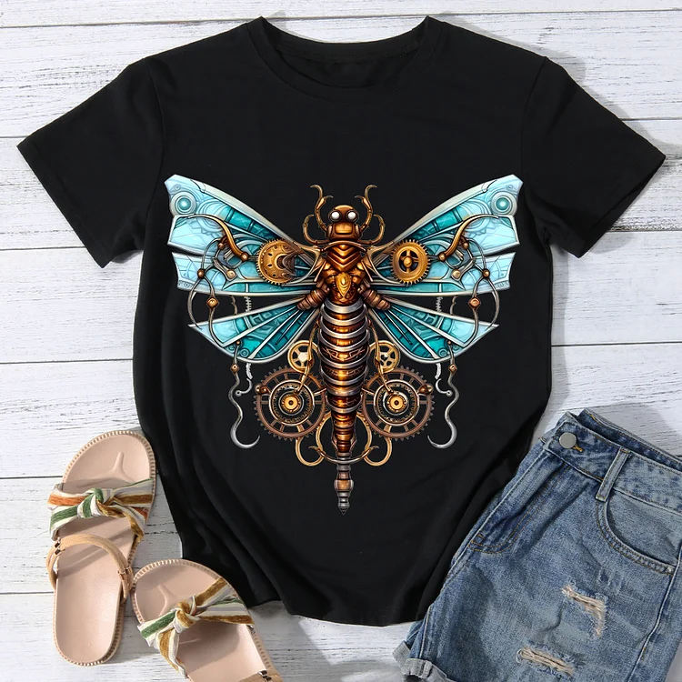 Technical Dragonfly Women Round Neck T-shirt - BSTCA0102