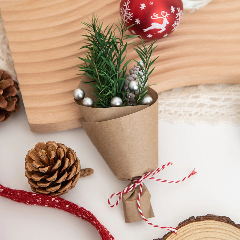 Christmas Cute Santa Claus Plastic Holiday Party Bouquet Decorations Table Decoration