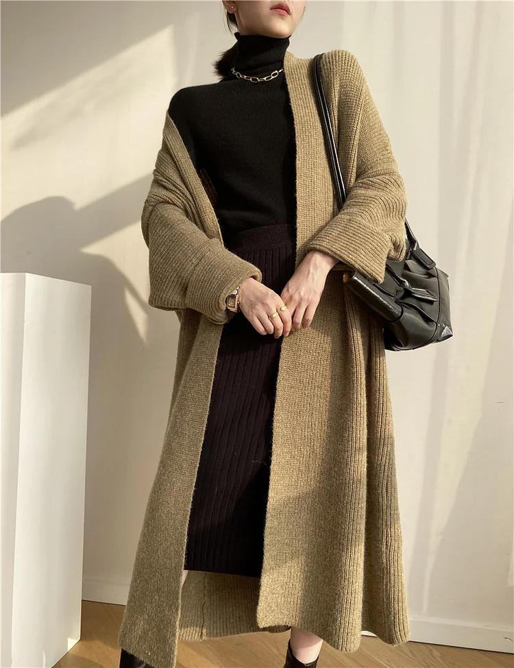 Loose Knit Thickened Coat