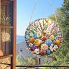 (Upgrade Size)DIY Diamond Painting Art Double Sided Effect Pendant Colorful Stained Glass Hanging Ornament Kit(rFlowers)
