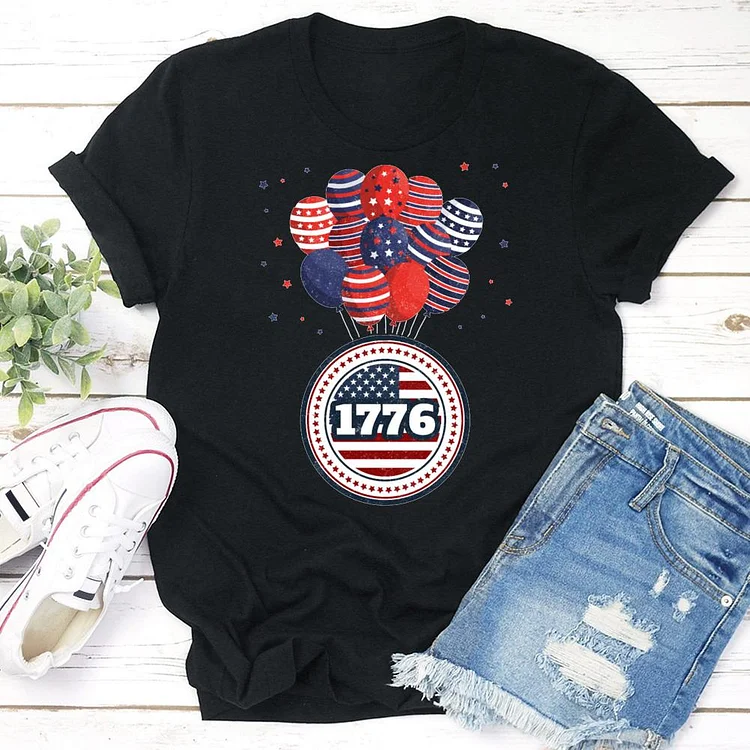 Festival balloon Independence Day T-shirt Tee - 02012-Annaletters
