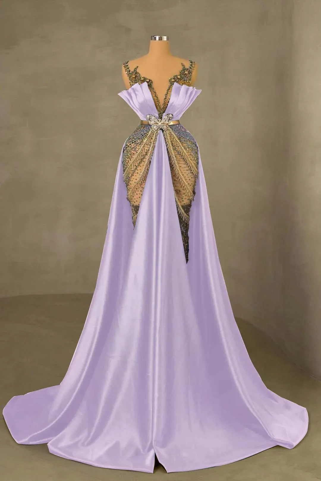 Emerald Green Mermaid Backless Fitted Maxi Prom Dress main image 1
