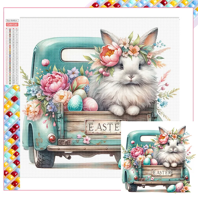 Full Square Diamond Painting - Easter Bunny 40*40CM
