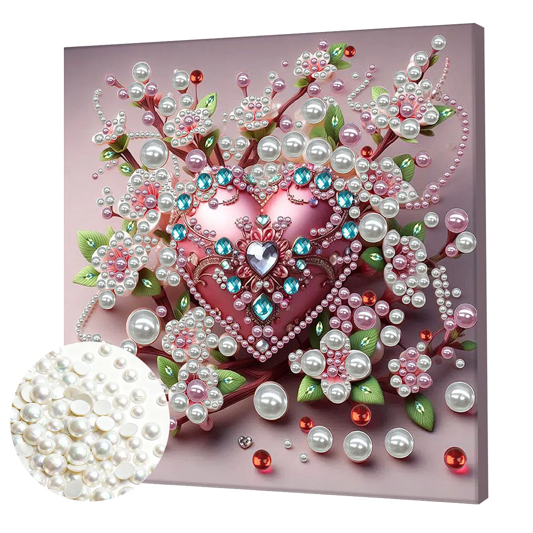 Love - DIY Pearl Diamond Art Kit With Frame 30*30cm