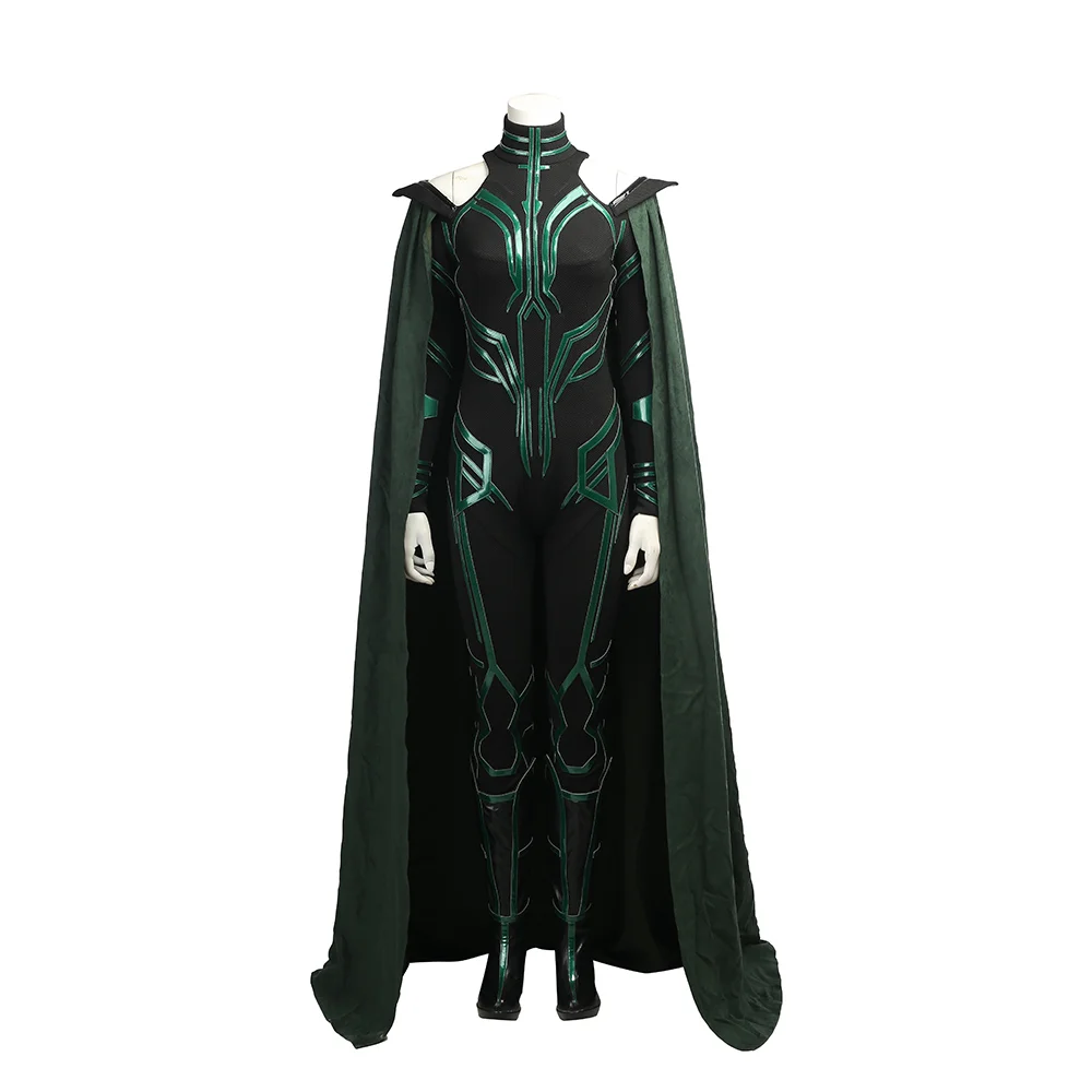 Hela Black Green Cosplay Costume Thor 3 Halloween Cosplay Suit