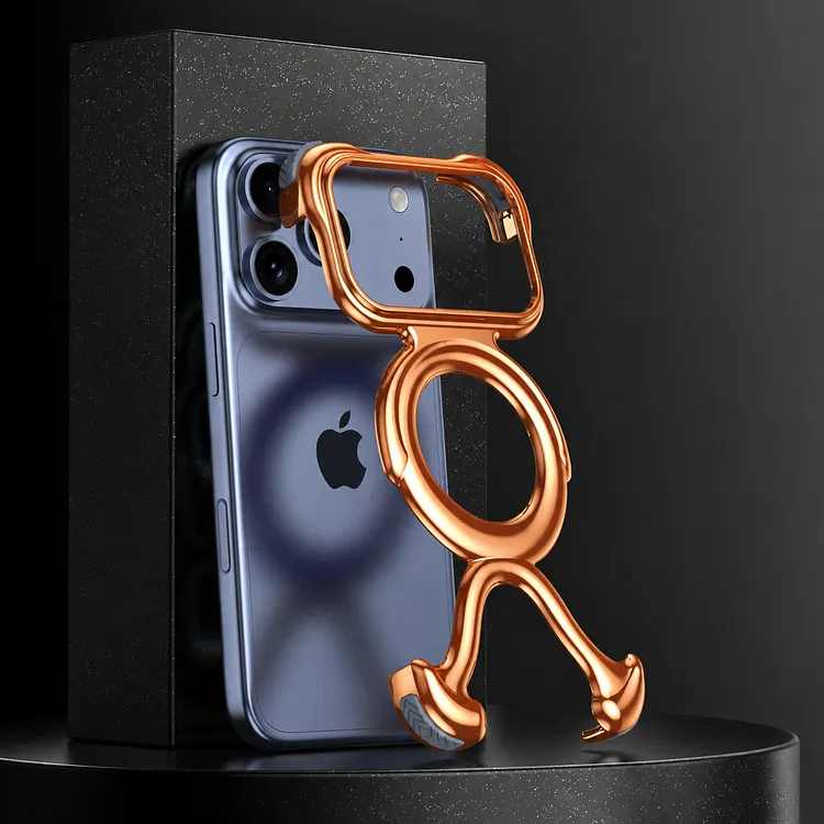 iPhone 17 Hollow Metal Magnetic Case &ndash; Liquid Electroplating Frame