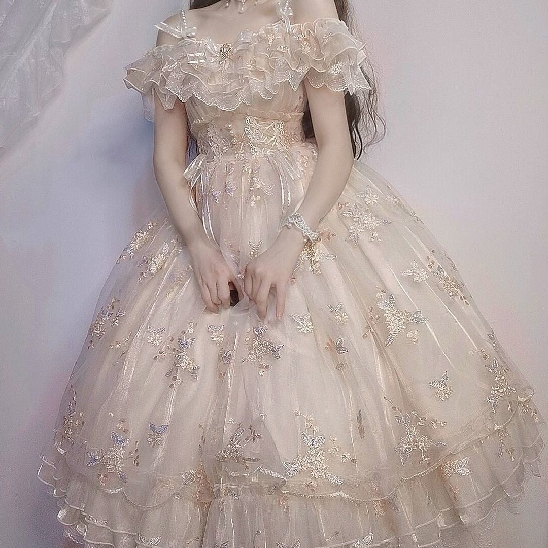 Aiertu - Lady Eletain Dress Kawaii Academia Y2K Cottagecore Coquette Fairycore Dollette Princesscore Aiertu