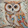 Framed Diamond Painting - Special Shaped - Owl(25x25cm)