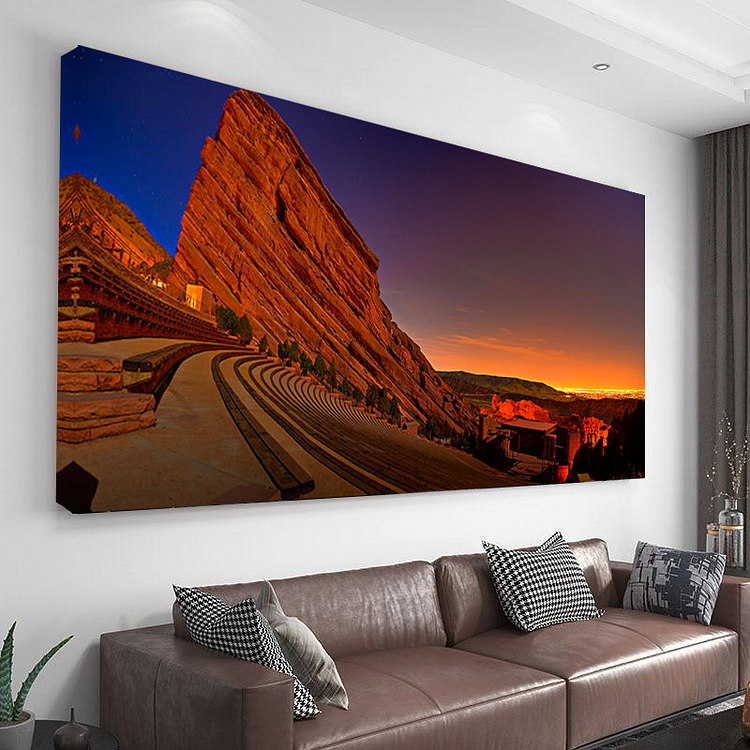 Red Rocks Amphitheatre: Nature's perfect music stage Canvas Wall Art