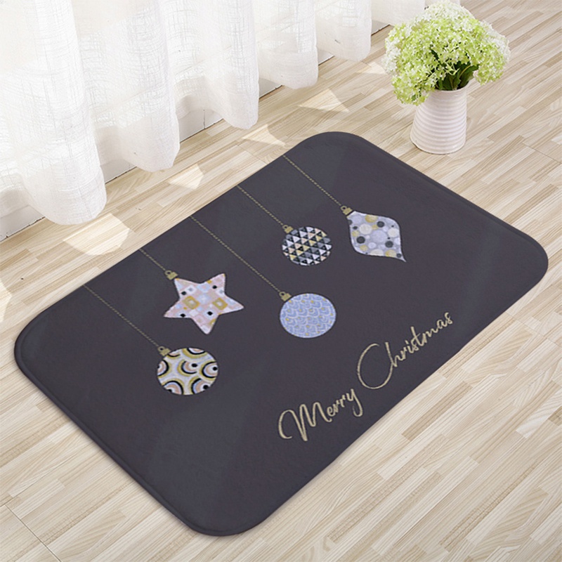 Tegooe Christmas Pattern Entry Mat - Non-Slip IndoorOutdoor Festive Doormat