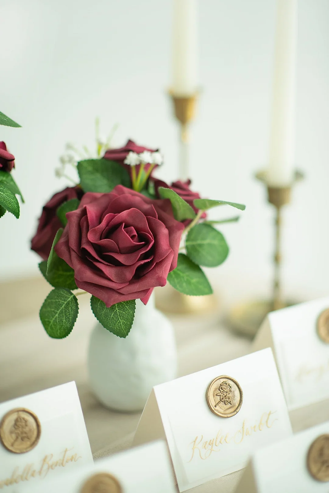 3.5" Foam Avalanche Rose with Stem - 16 Colors