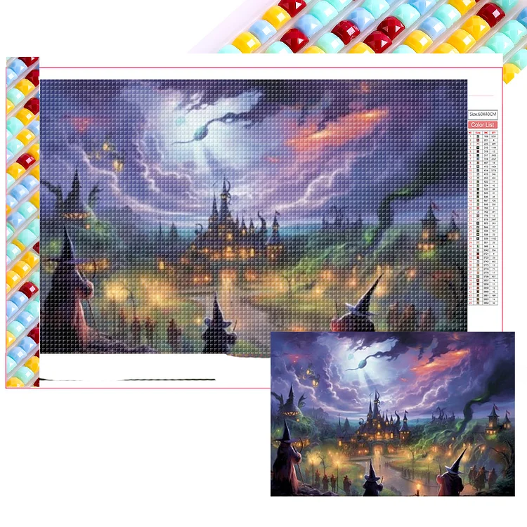 Castle - Full Square Drill Diamond Painting - 60*40CM(Picture)