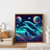Diamond Painting-DIY Full Round Drill Dolphin(40*40CM)