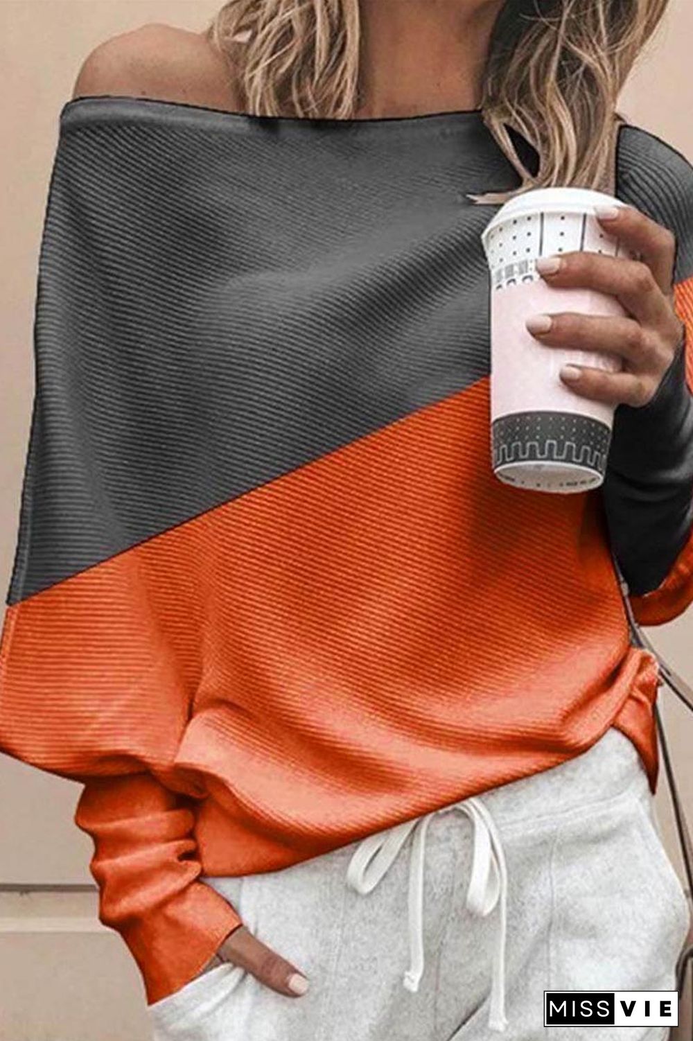 Casual Comfy Off Shoulder Top