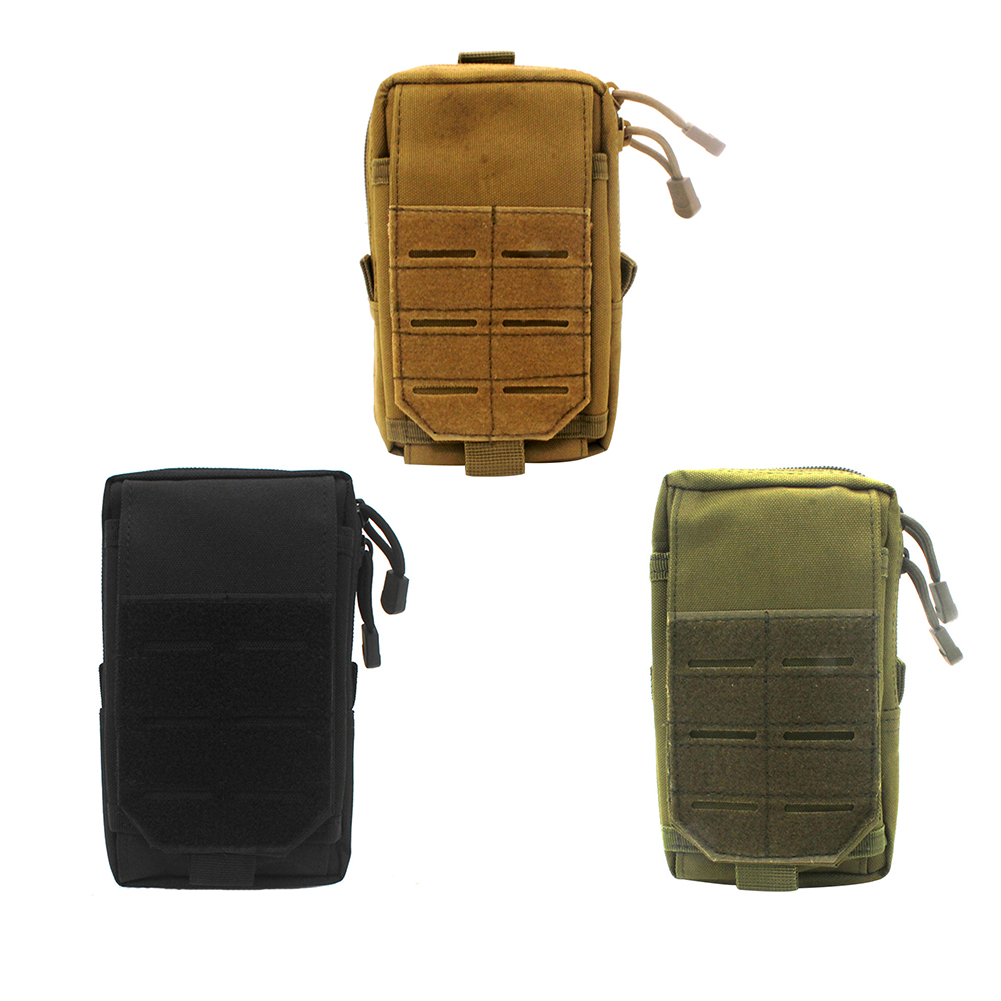 

1000D Molle Pouch Waist Bag Outdoor Hunting EDC Tool Pack Mobile Phone Case, Black, 501 Original