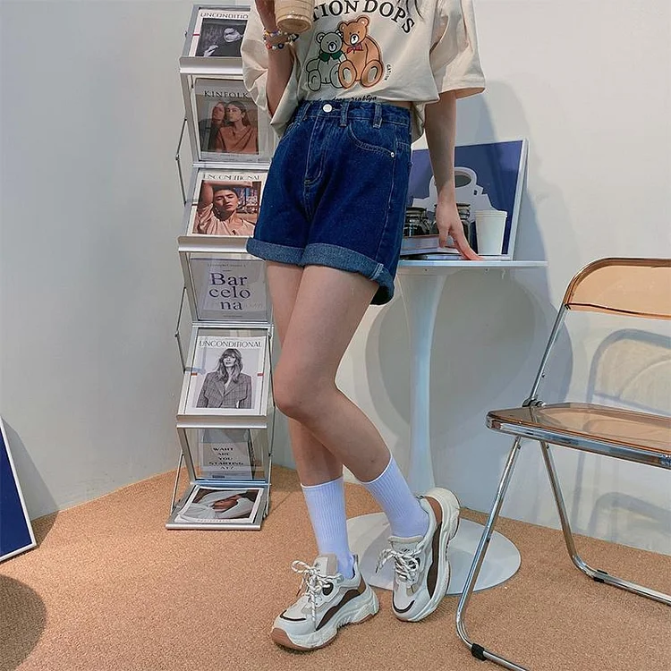 Korean Fashion High-waisted Shorts TK029