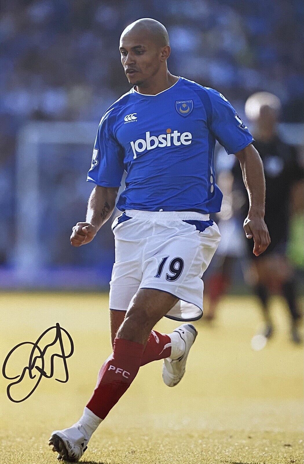 Danny Webber Genuine Hand Signed Portsmouth 12x8 Photo Poster painting