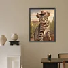 Diamond Painting-DIY Full Round Drill Cowboy Cat