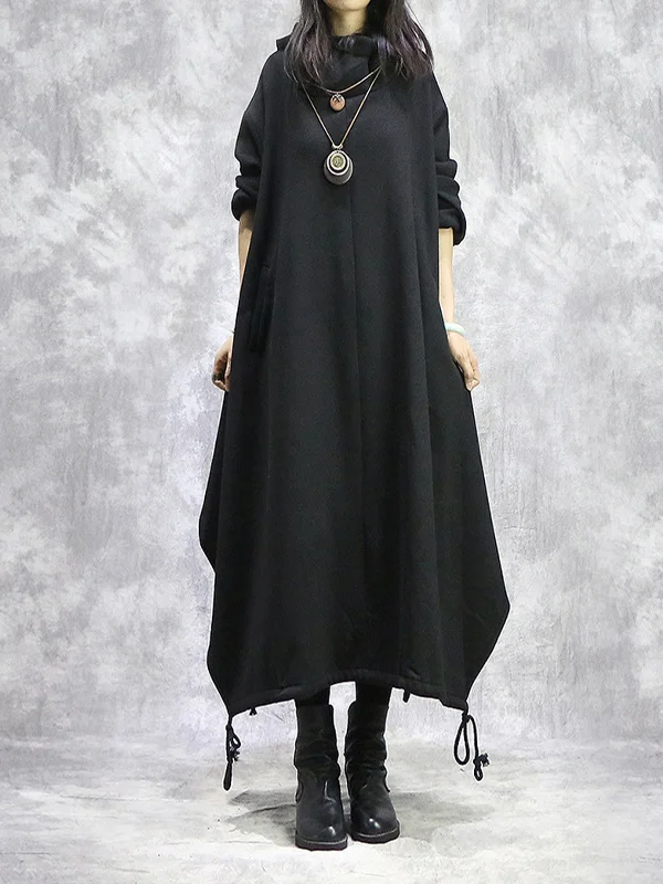 Casual Fashion Irregular Solid Color Dress - yankia