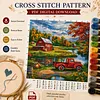 (PDF Pattern) Farm Landscape 14CT PDF Cross Stitch Pattern Instant Digital Download Counted Printable 15.75x15.75inch