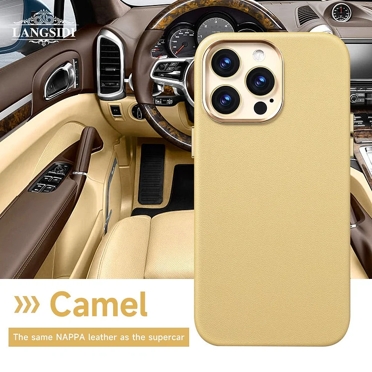 Genuine leather Magnetic Case for iPhone