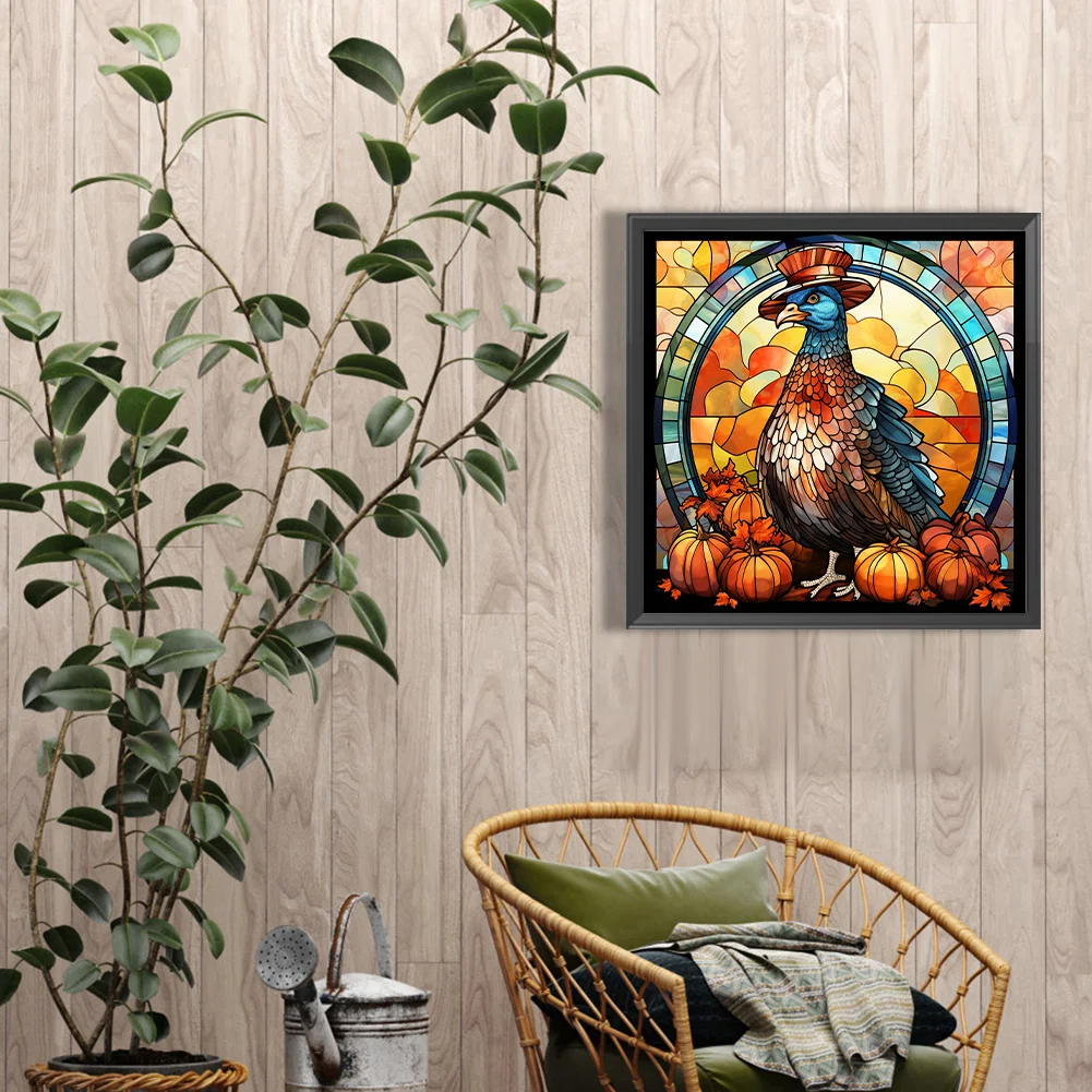 Diamond Painting - Full Round Drill - Pumpkin Turkey(Canvas|40*40cm)