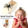 Wooden Box Spider Prank Practical Joke Trick Scare Toy Box Funny Kids Spider Gag