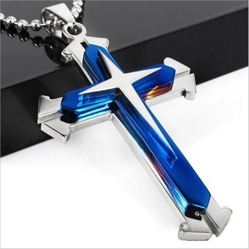 Minimalist Cross Alloy Plating Unisex Pendant Necklace