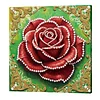 DIY Pearl Painting Red Roses for Home Decor with Frame(25x25cm)