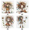 (Multi-Style) Indian Weird Girl-11CT Stamped Cross Stitch 40*40cm/15.75*15.75in tapestrymarket