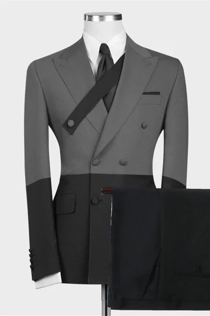 Stylish Gray And Black Best Evening Suits For Party Online