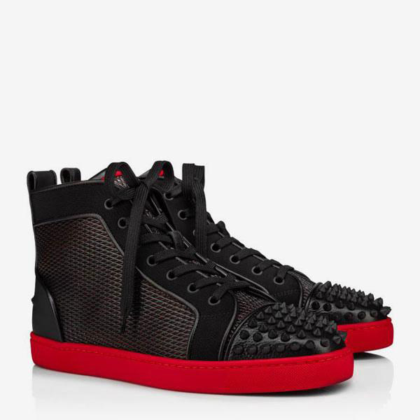 Merumote Gentleman's High Top Sneakers Red bottom Sneakers Rivet Shoes-MERUMOTE