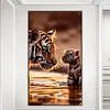 Diamond Painting-DIY Full Round Drill Tiger Family(70*40 CM)