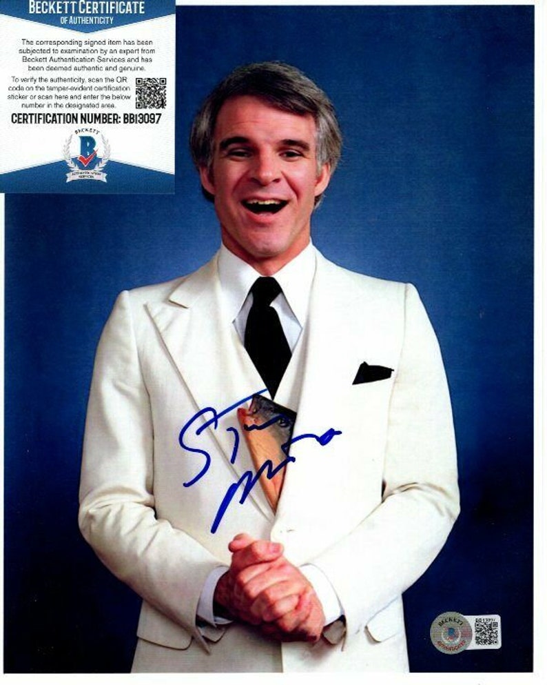 Steve martin signed 8x10 Photo Poster painting beckett bas