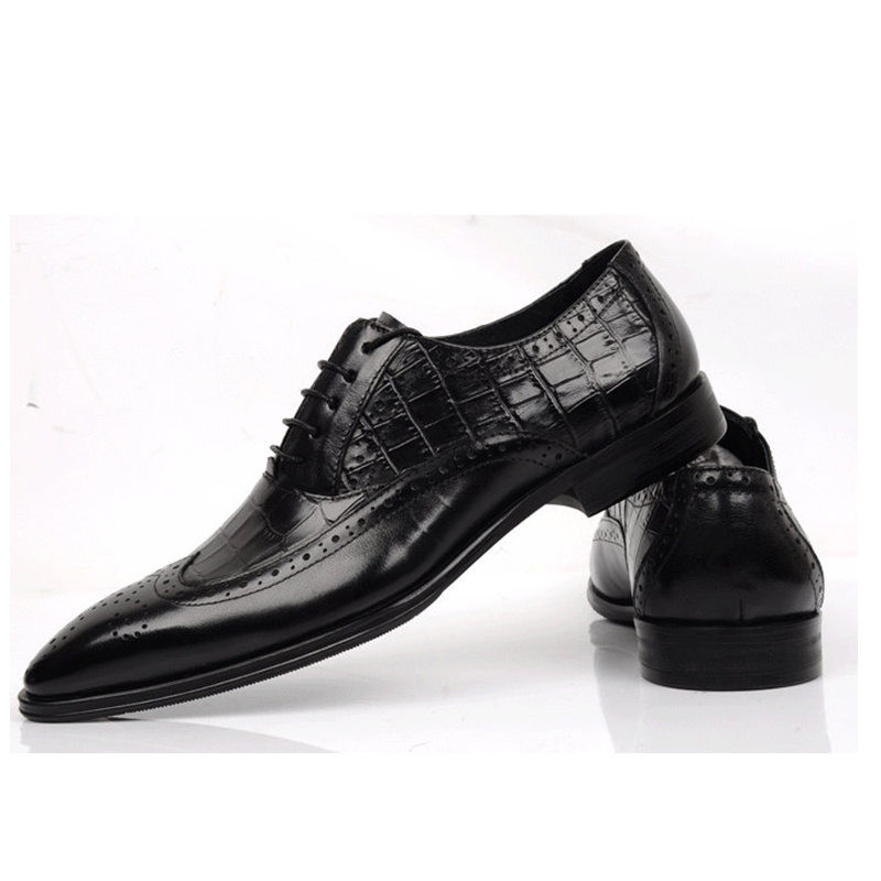 Mens Vintage Fade Leather Lace Up Brogue Oxford Business Formal Dress Shoes  8439